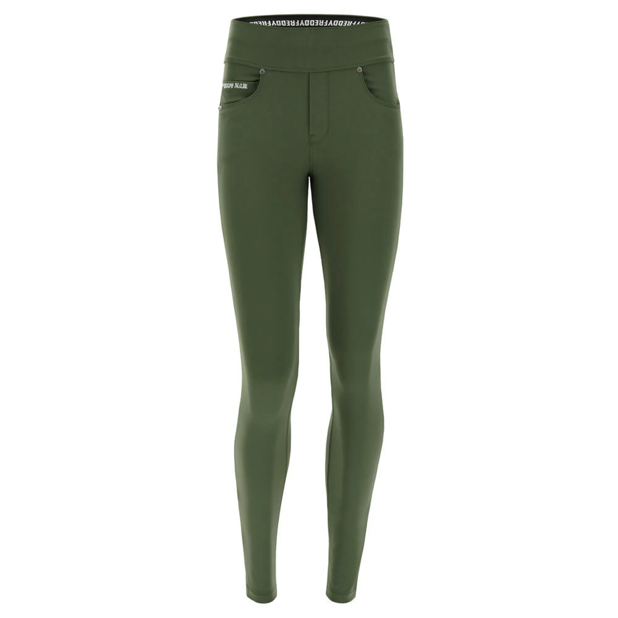 N.O.W.® Yoga - Skinny mit umschlagbarem Taillenbund - Saturated Colour - Forest Green - V119