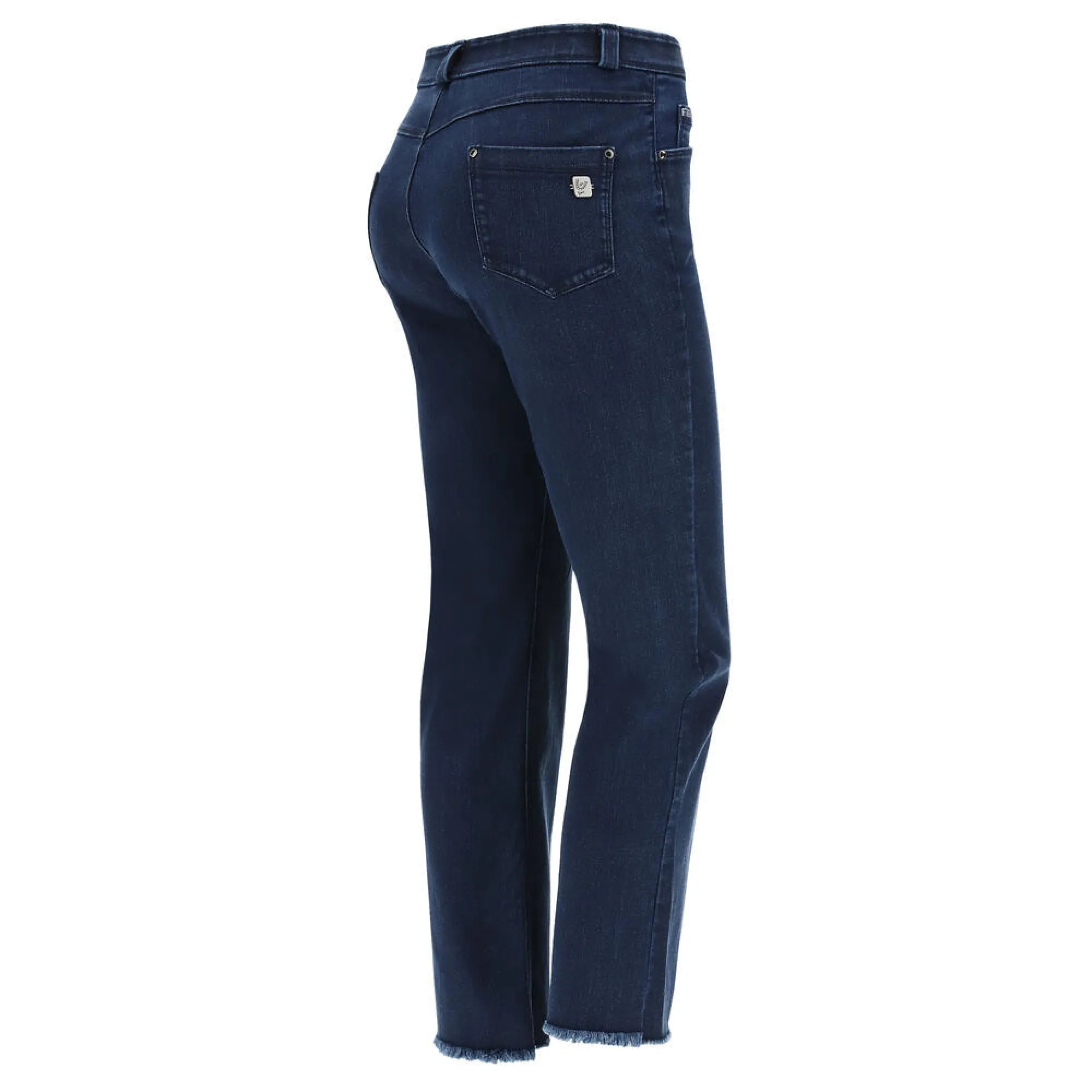 Freddy Fit Jeans - Regular Waist Straight - Cropped - Dark Denim – Blue Seam - J0B