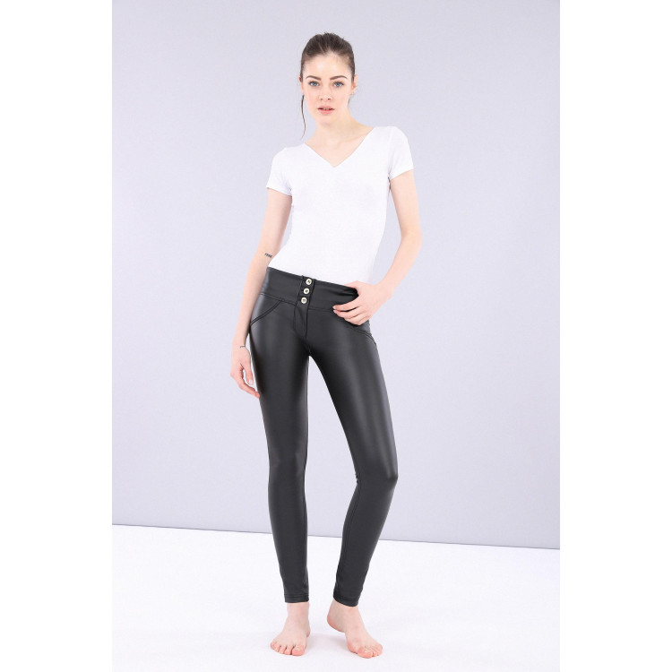 Freddy WR.UP® Ecoleder - Mid Waist Skinny - Black - N0