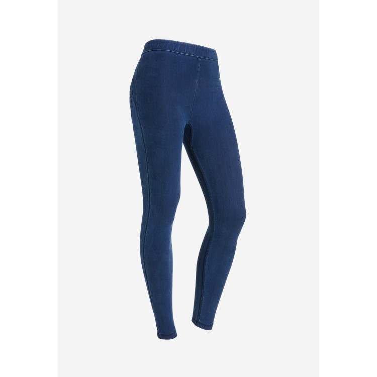 Freddy WR.UP® Yoga Damen Push-Up Jeans - Tencel - 7/8 Regular Waist Super Skinny - Indigoblau - Blaue Nähte