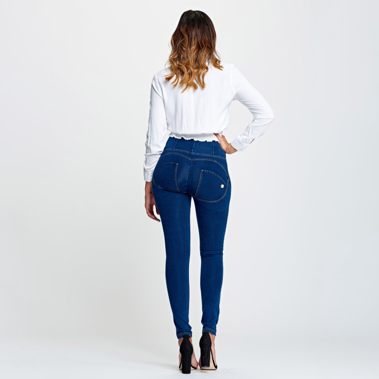 Freddy WR.UP® Denim - High Waist Skinny - Dark Denim - Yellow Seam - J0Y