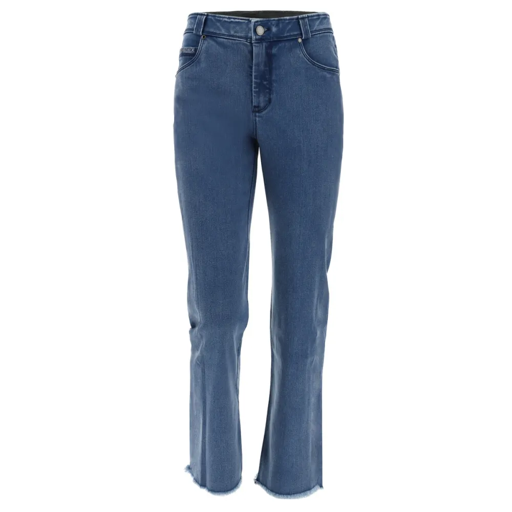 Freddy Fit Jeans - Regular Waist Straight - Cropped - Clear Denim – Blue Seam - J4B