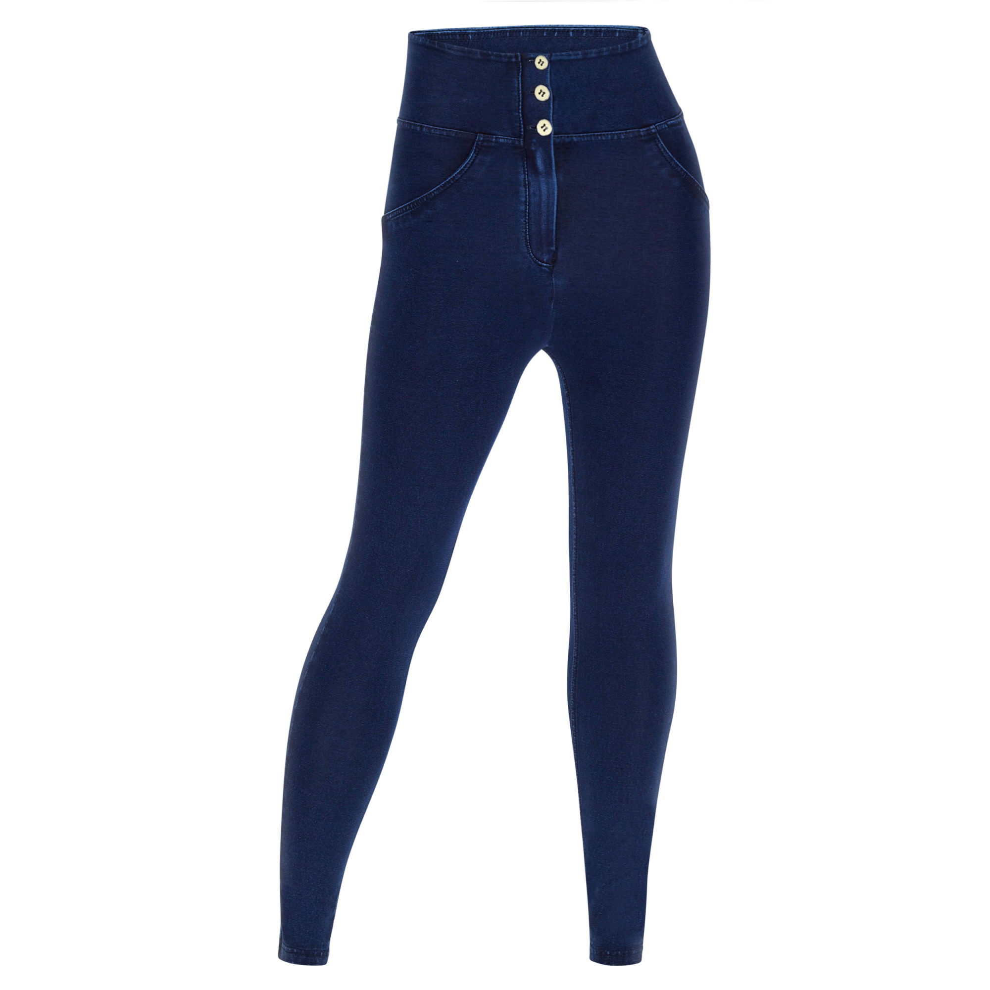 Freddy WR.UP® Curvy Denim - Buttoned High Waist Skinny - Dark Denim - Blue Seam - J0B