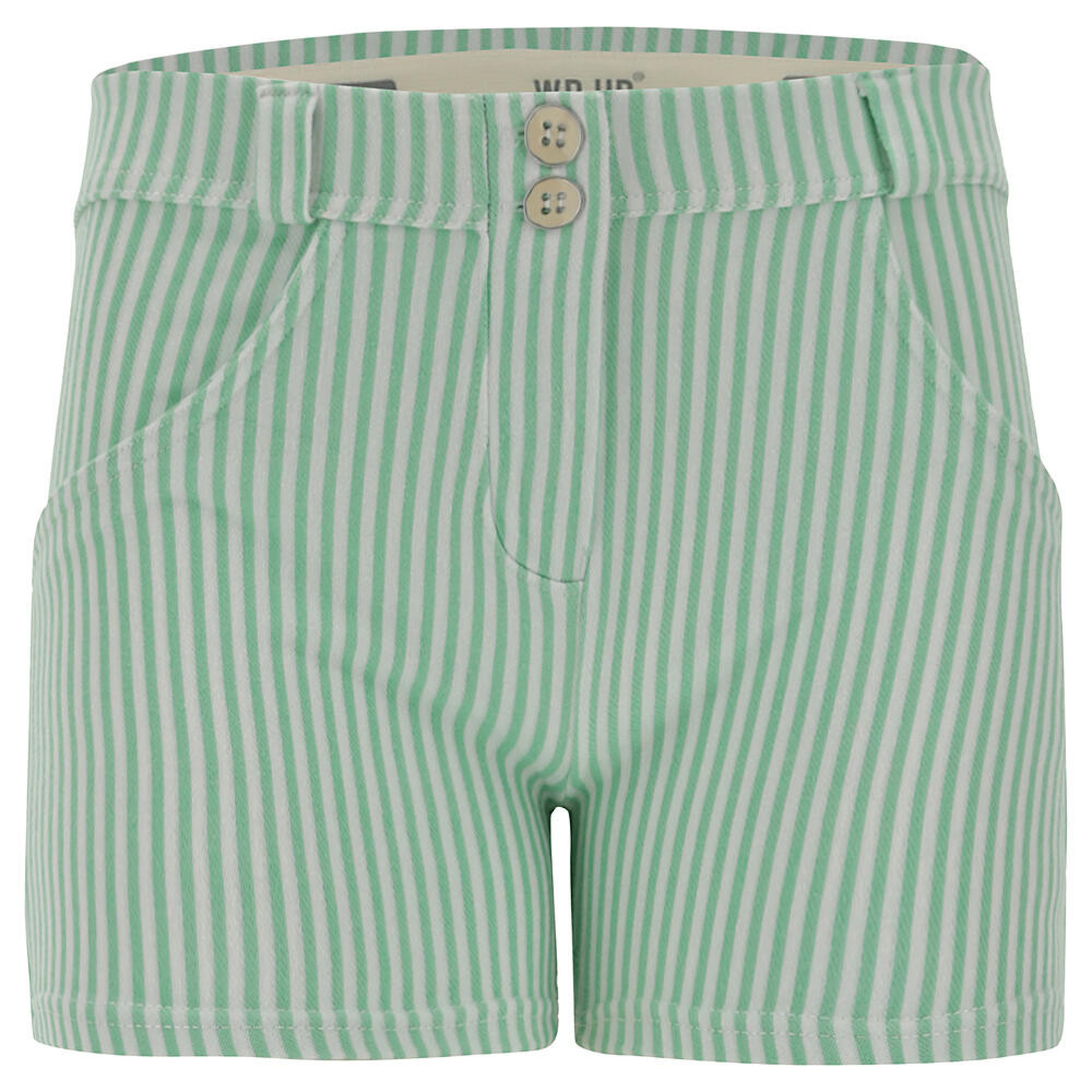 Freddy WR.UP® Shorts - Regular Waist - Green Ash - White Stripes - D50W0