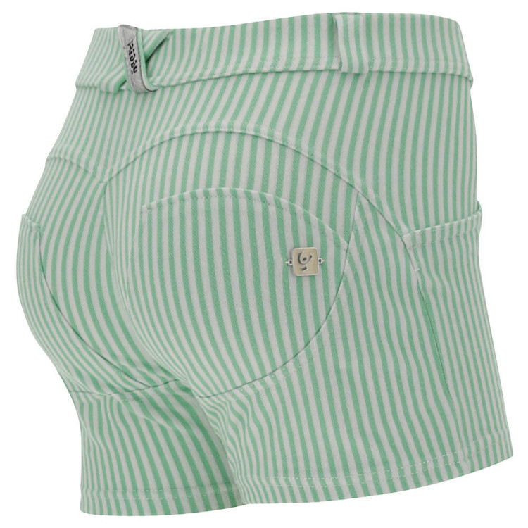 Freddy WR.UP® Shorts - Regular Waist - Green Ash - White Stripes - D50W0