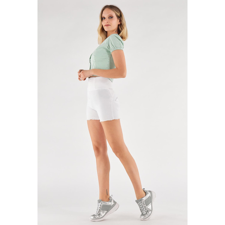 Freddy WR.UP® Denim Shorts - High Waist - White - W0