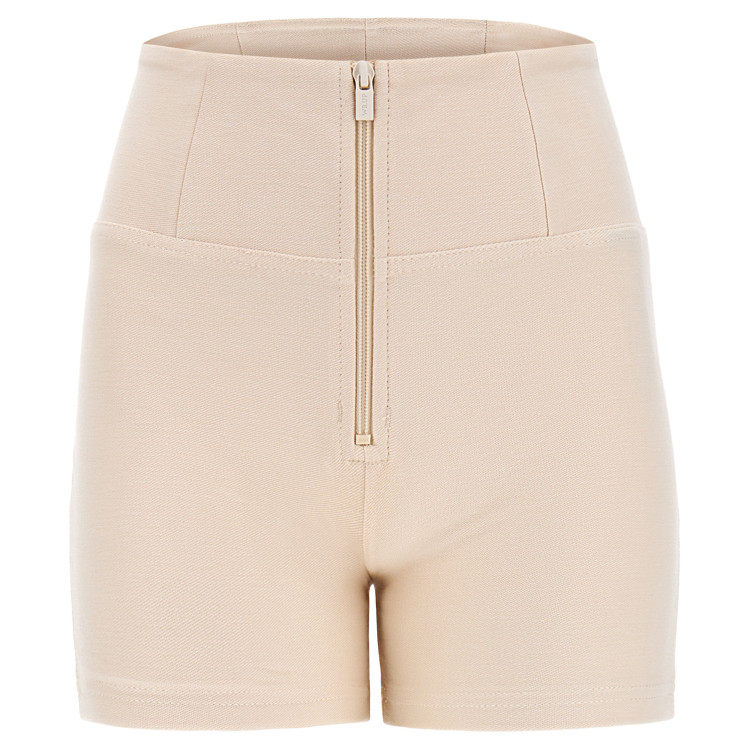 Freddy WR.UP® Drill Damen Push-Up Shorts - High Waist - Beige - Z115