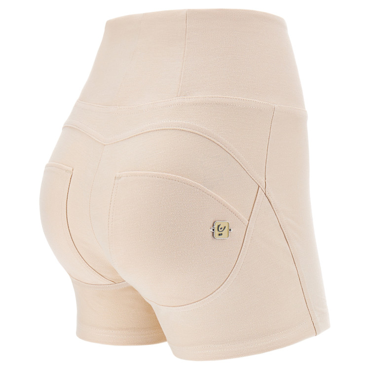 Freddy WR.UP® Drill Damen Push-Up Shorts - High Waist - Beige - Z115