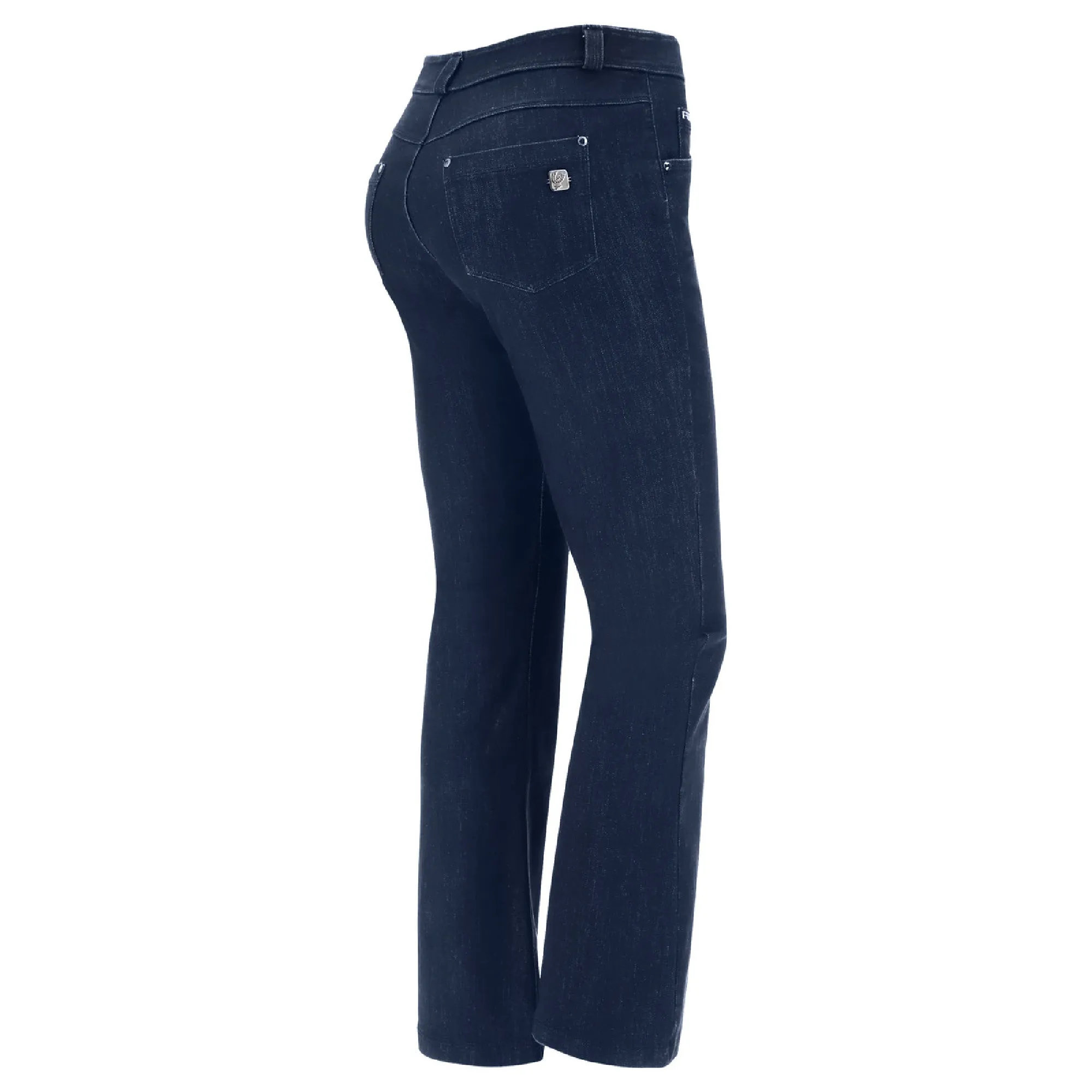 Freddy Fit Jeans - Regular Waist Flare - Cropped - Dark Denim – Blue Seam - J0B
