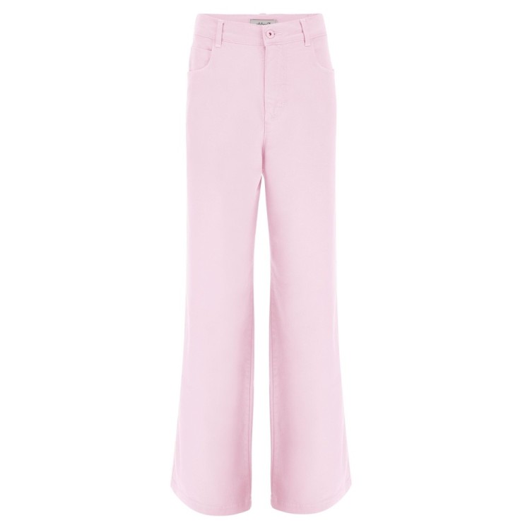 Freddy Day Off Damen Palazzo Jeans - Regular Waist Wide Leg - Garment Dyed - Direct Dyed - Pink - P89X