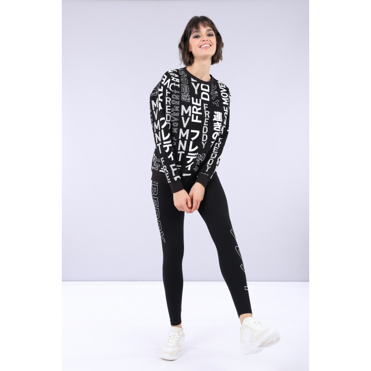 Freddy Oversize-Sweatshirt - Black - White - NW0