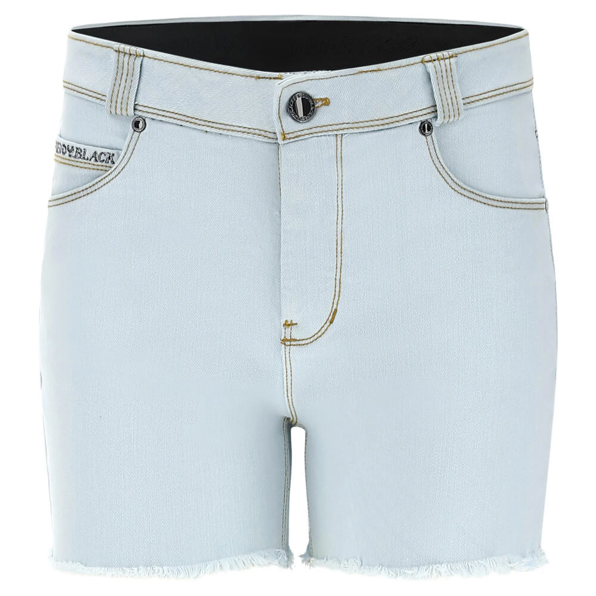 Freddy Fit Jeans-Shorts - Regular Waist - Super White Denim - Yellow Seam - J85Y