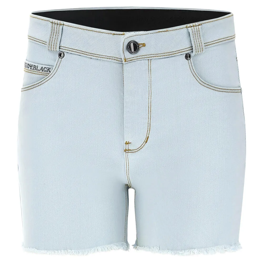Freddy Fit Jeans-Shorts - Regular Waist - Super White Denim - Yellow Seam - J85Y