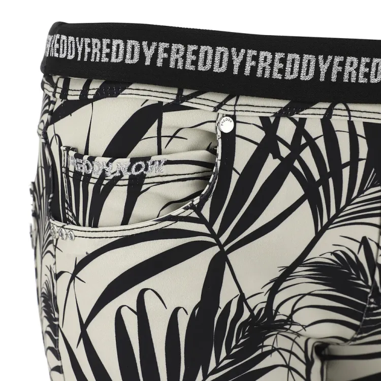 Freddy N.O.W.® D.I.W.O.® Yoga - Skinny mit umschlagbarem Taillenbund - Allover Flower - FLO29
