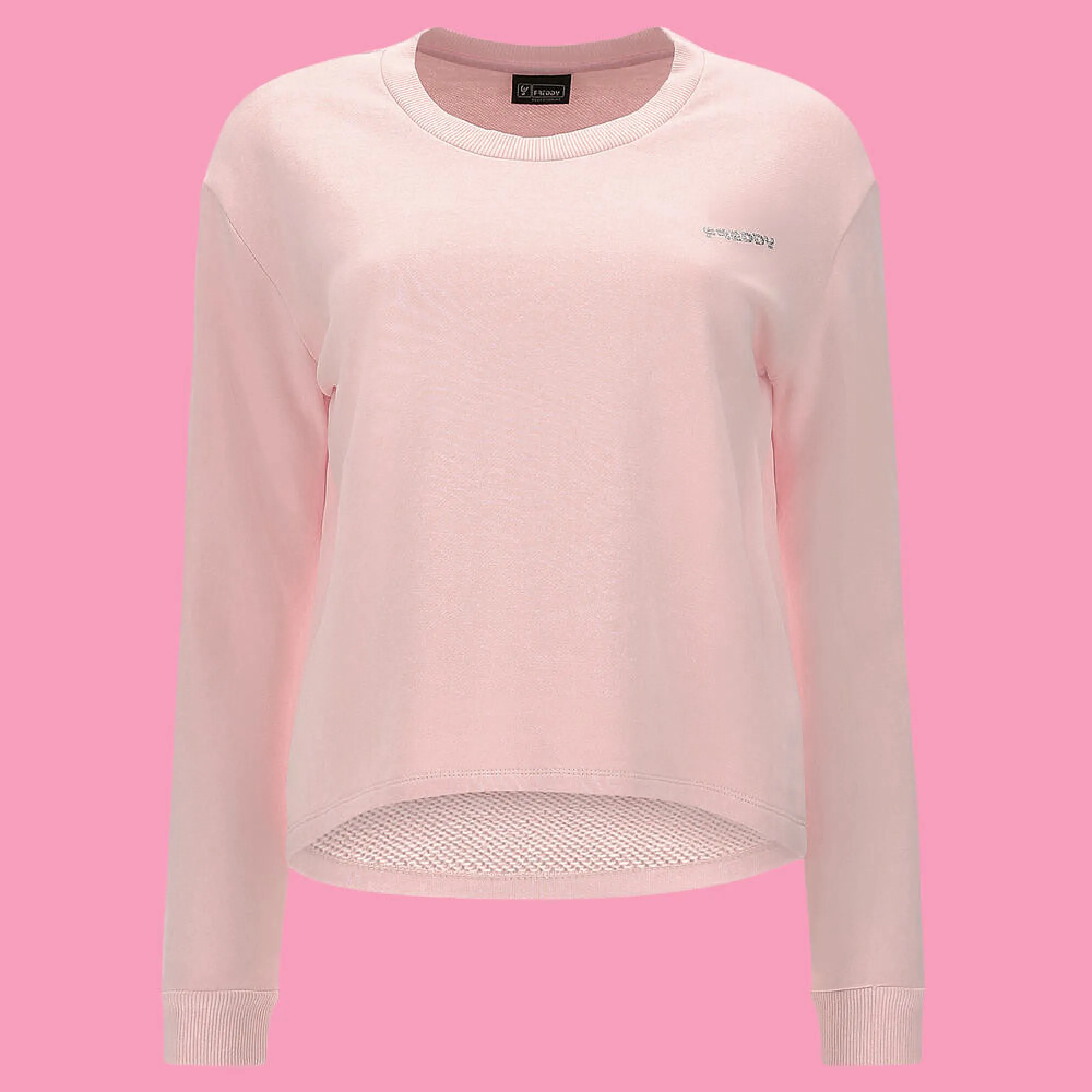 Freddy Lounge Essentials - Cropped Sweatshirt - French Terry - Peachy Keen - P115X