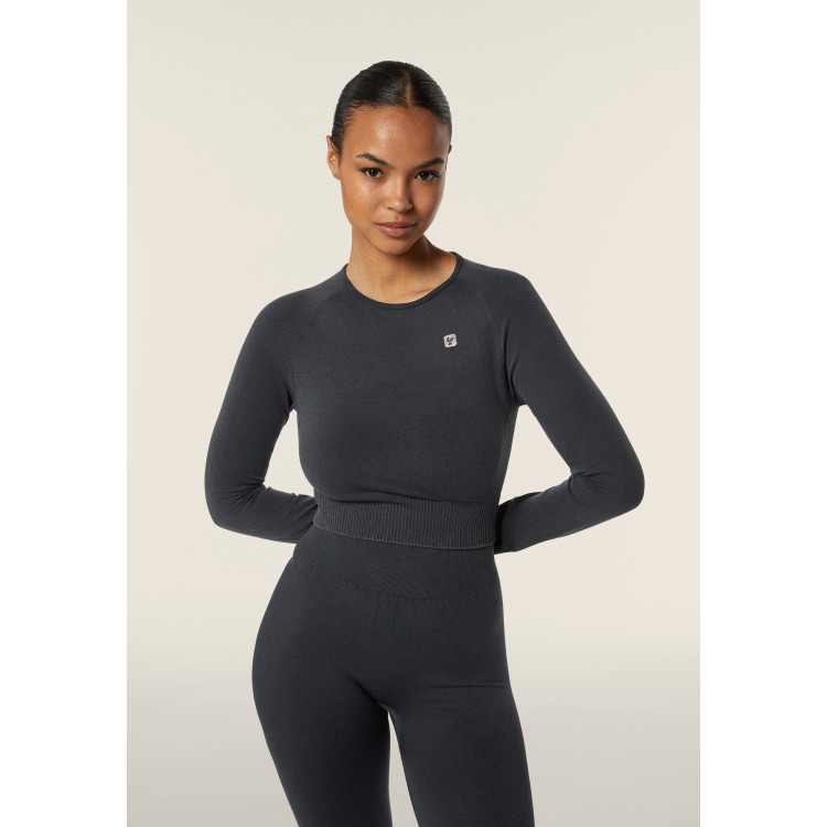 Freddy Seamless Sport Top - Cropped - Black - NUS