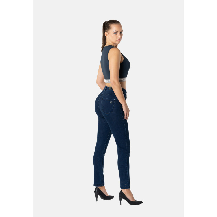 Freddy Fit Jeans - Regular Waist Skinny - Indigoblau - Blaue Nähte - J0B