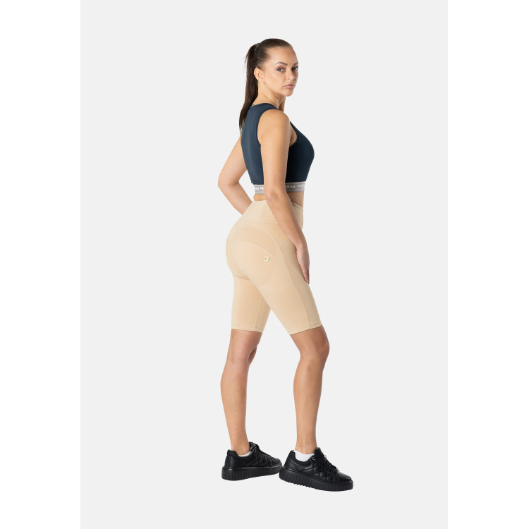 Freddy WR.UP® Damen Push-Up Biker Shorts - High Waist - Beige