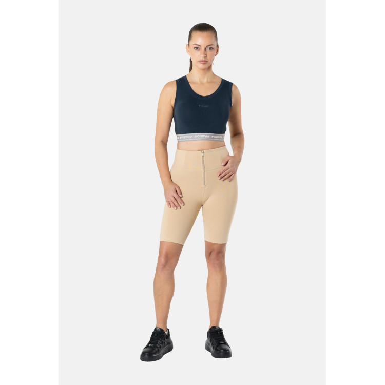 Freddy WR.UP® Damen Push-Up Biker Shorts - High Waist - Beige