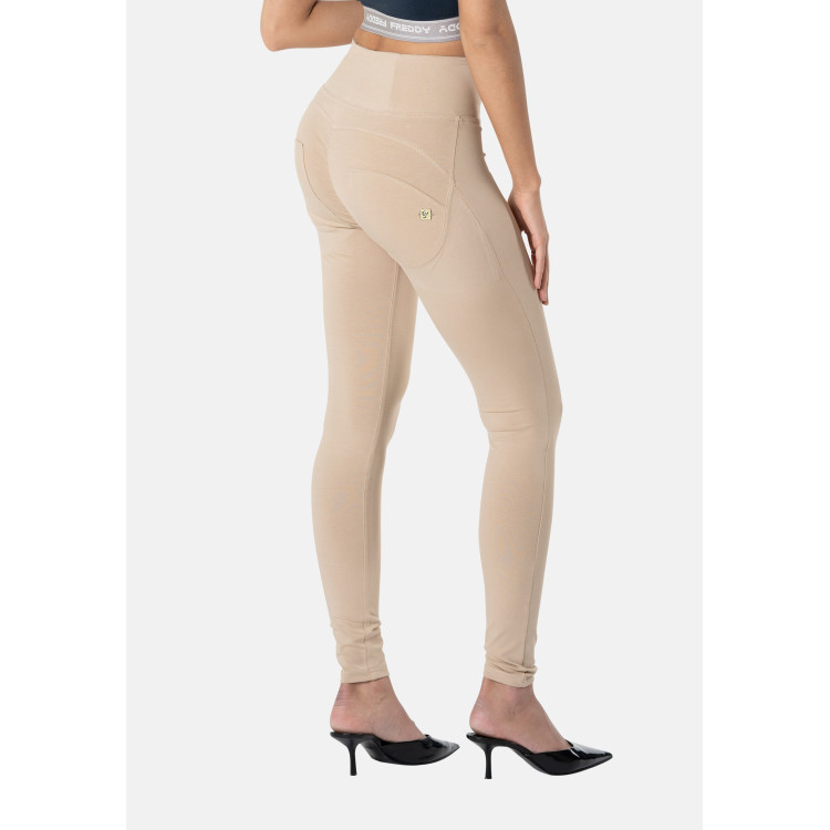 Freddy WR.UP® Damen Push-Up Hose - High Waist Super Skinny - Hellbraun - M35