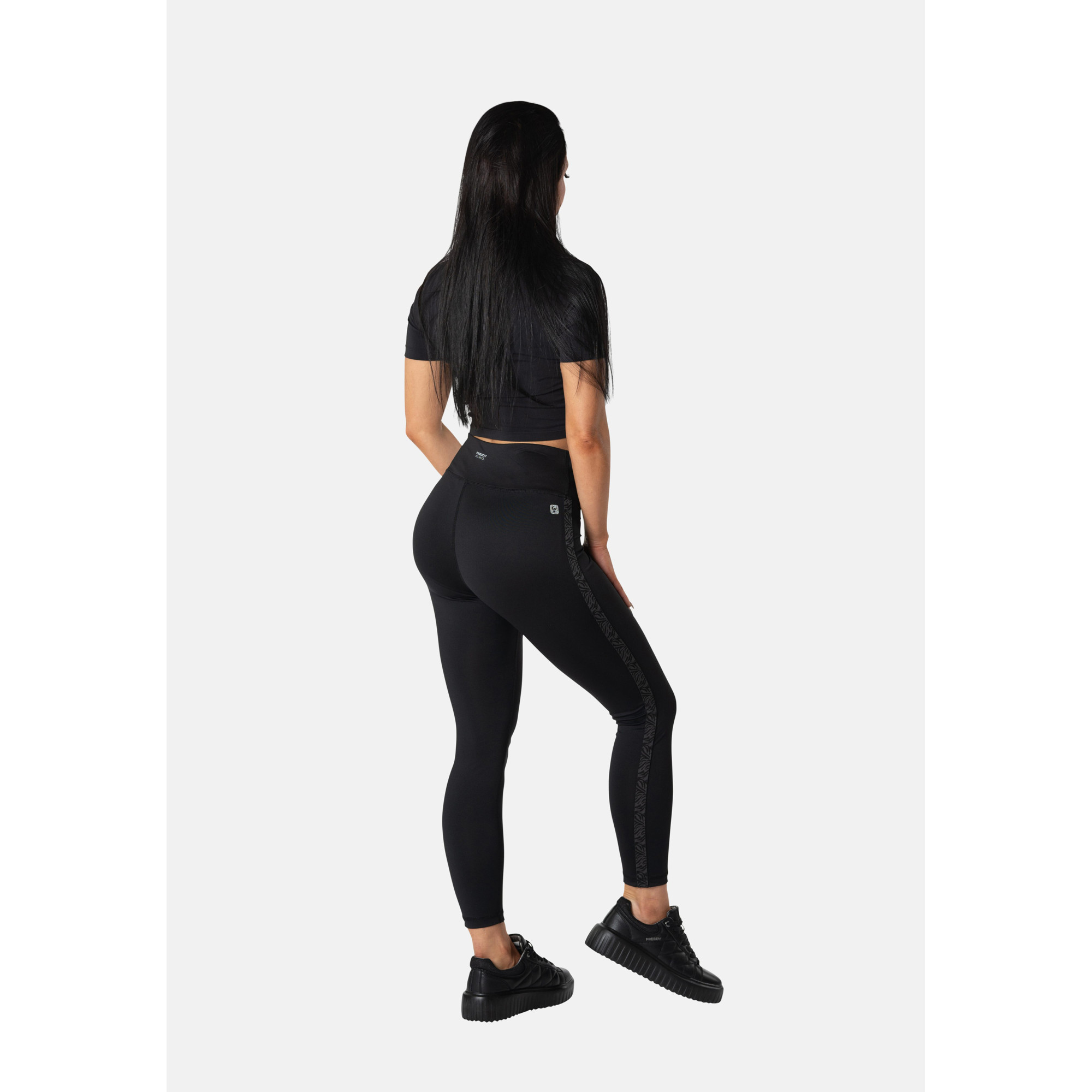 Freddy Energy Pants® 7/8 Sporthose - High Waist Skinny - Schwarz