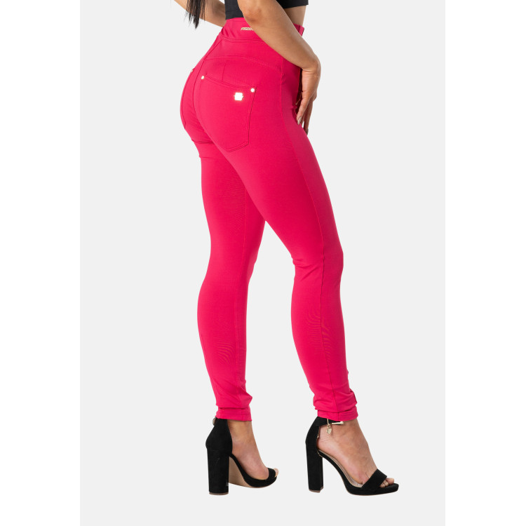 Freddy N.O.W.® Yoga Eco Tech Plus Damen Comfort Hose - Super High Waist Skinny - Pink/Fuchsia