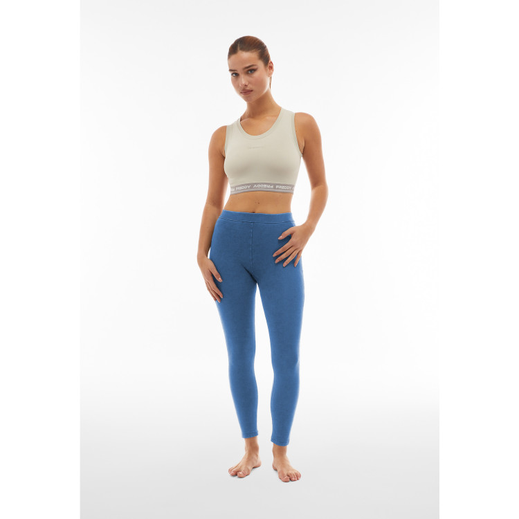 Freddy WR.UP® Core Damen Push-Up Jeans - 7/8 Regular Waist Super Skinny - Denim hell - Blaue Nähte - J4B