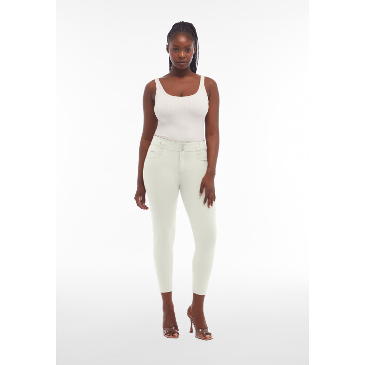 Freddy N.O.W.® Eco Damen Comfort Hose - 7/8 Mid Waist Super Skinny - Lily White