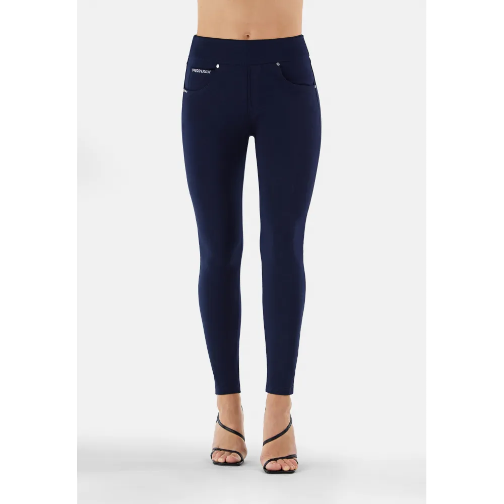 N.O.W.® Yoga - Skinny - umschlagbarer Taillenbund - Navy Blue - B940