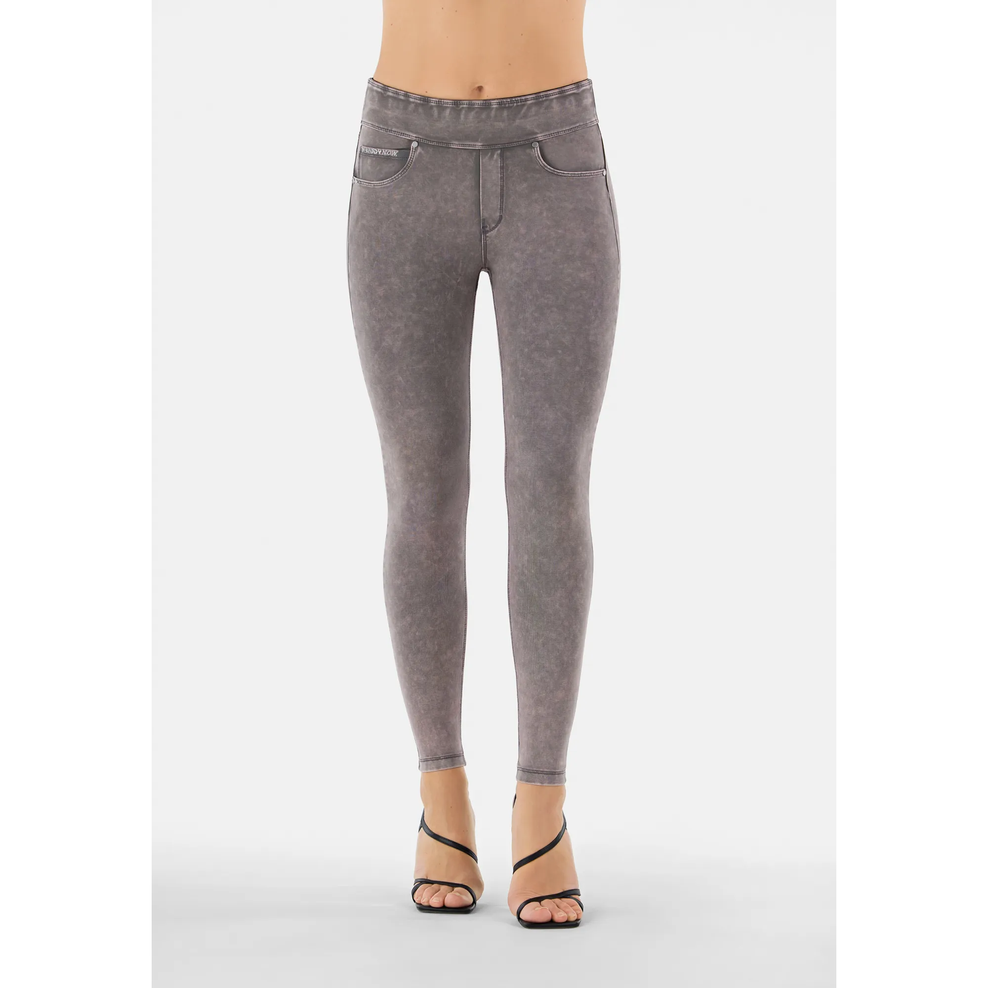 N.O.W.® Yoga - Skinny mit umschlagbarem Taillenbund - Garment Dyed - Grivola Grey - G480