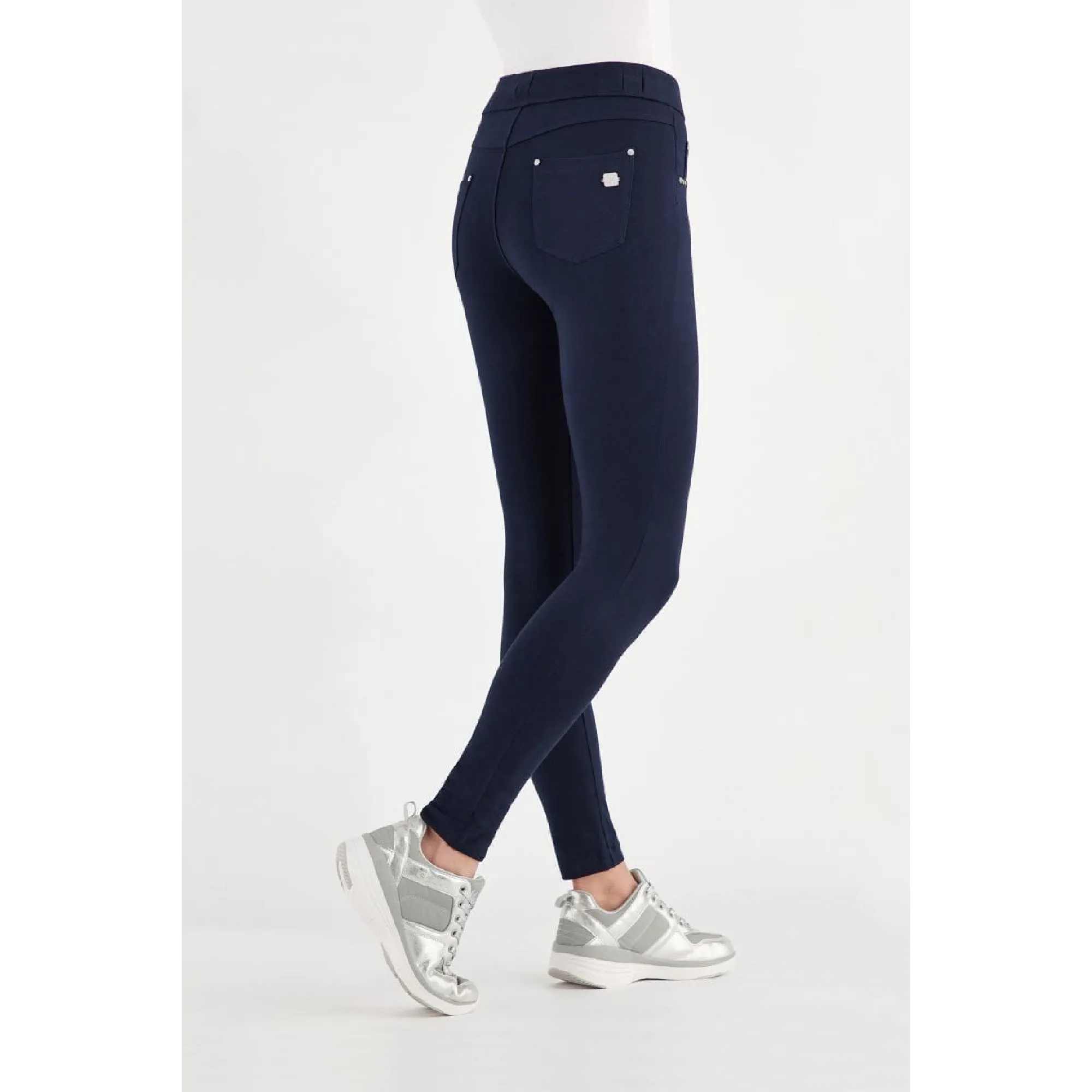 N.O.W.® Pants - Mid Waist Skinny - Navy Blue - B940
