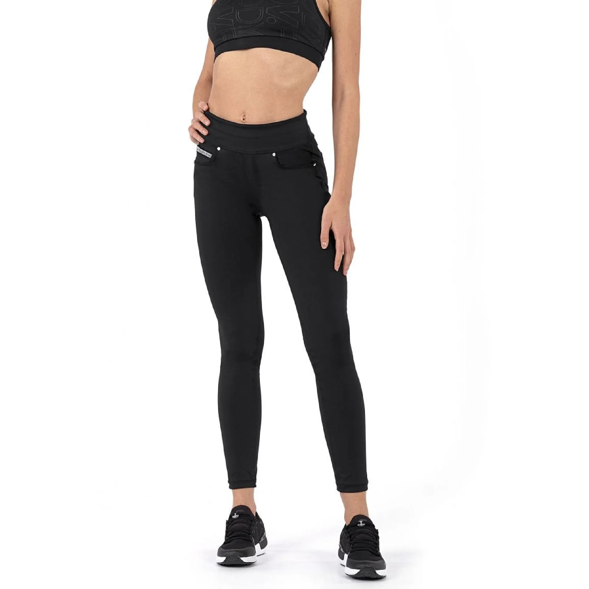 Freddy N.O.W.® Yoga Tech Skinny-Schwarz - Mid Waist Comfort Hose Damen