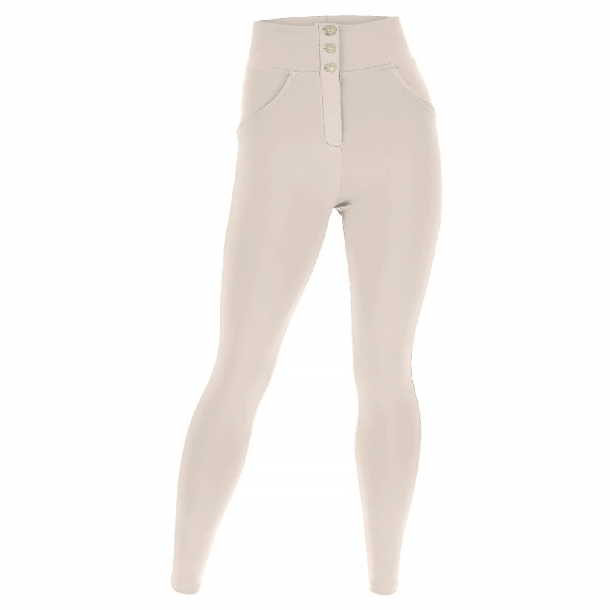WR.UP® Eco - Buttoned High Waist Skinny - Wespentaille - Tanned Beige - Z1090