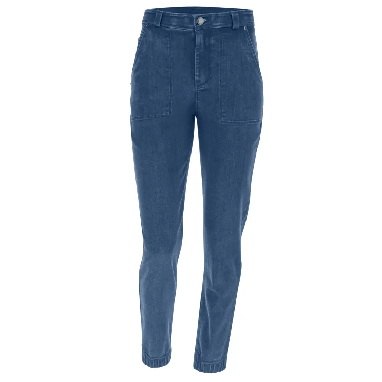 Freddy Fit Jeans - 7/8 High Waist Straight - Clear Denim – Blue Seam - J4B