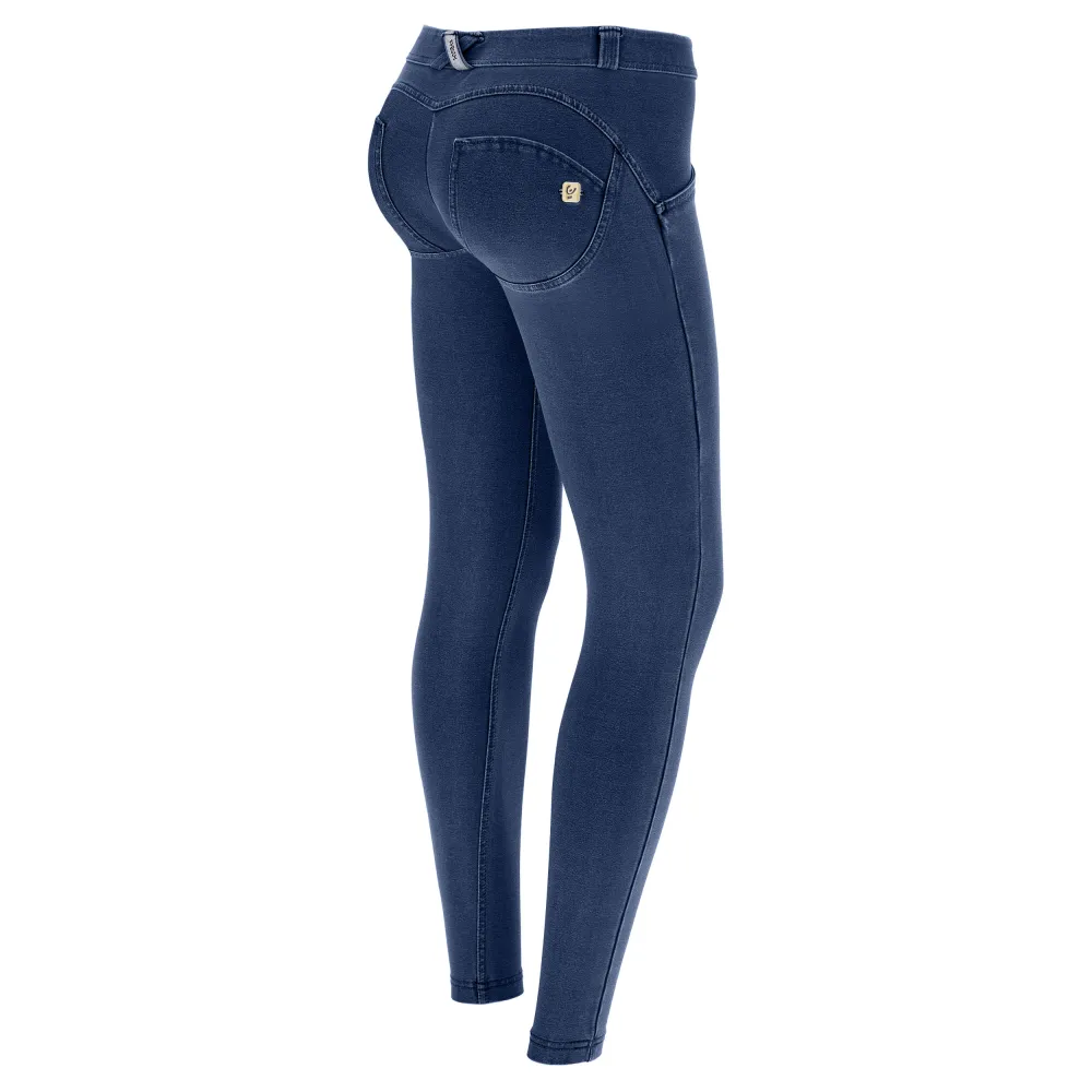 Freddy WR.UP® Damen Push-Up Jeans - Low Waist Super Skinny - Indigoblau - Blaue Nähte - J0B