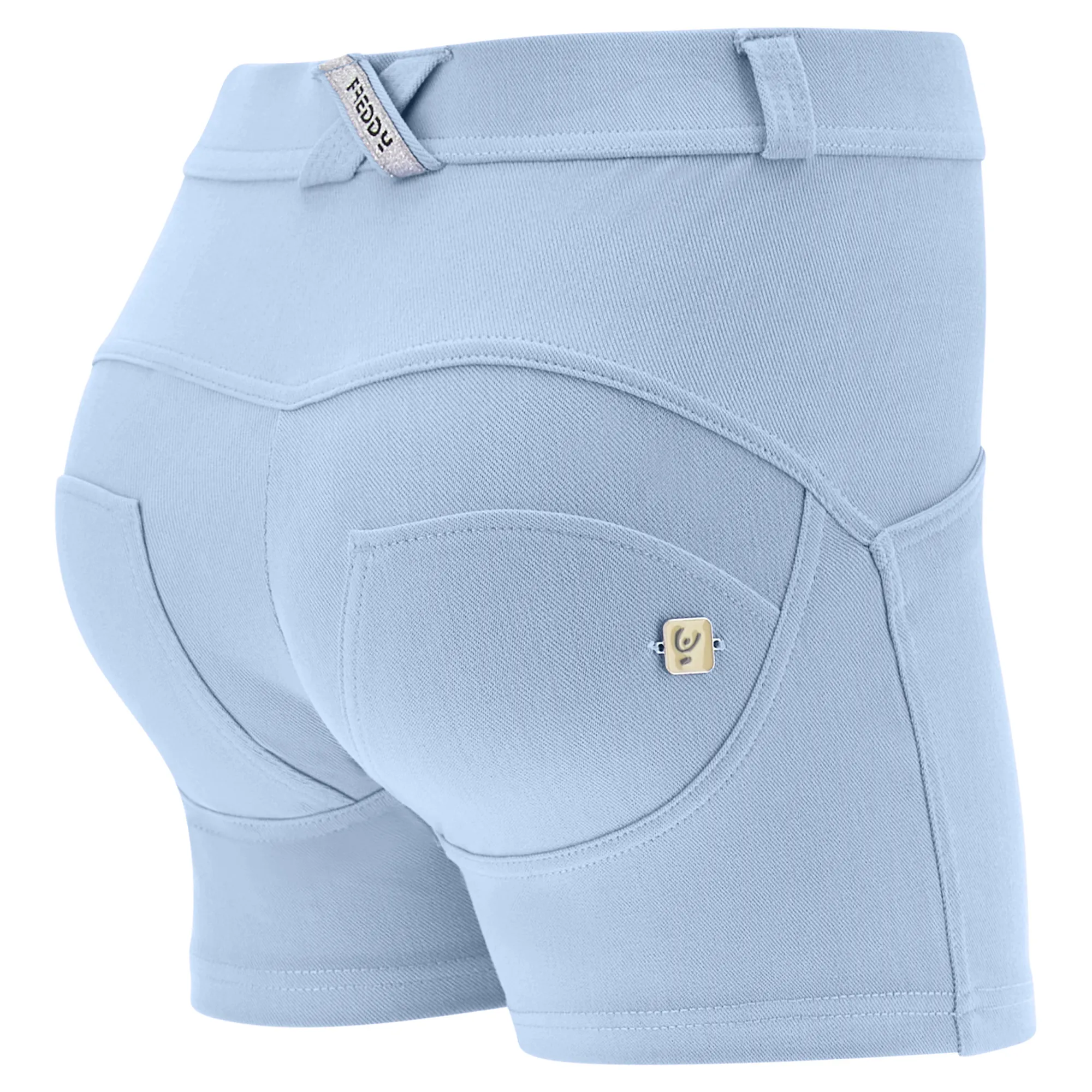 Freddy WR.UP® Drill Damen Push-Up Hose Shorts - Regular Waist - Grau-Blau - C54