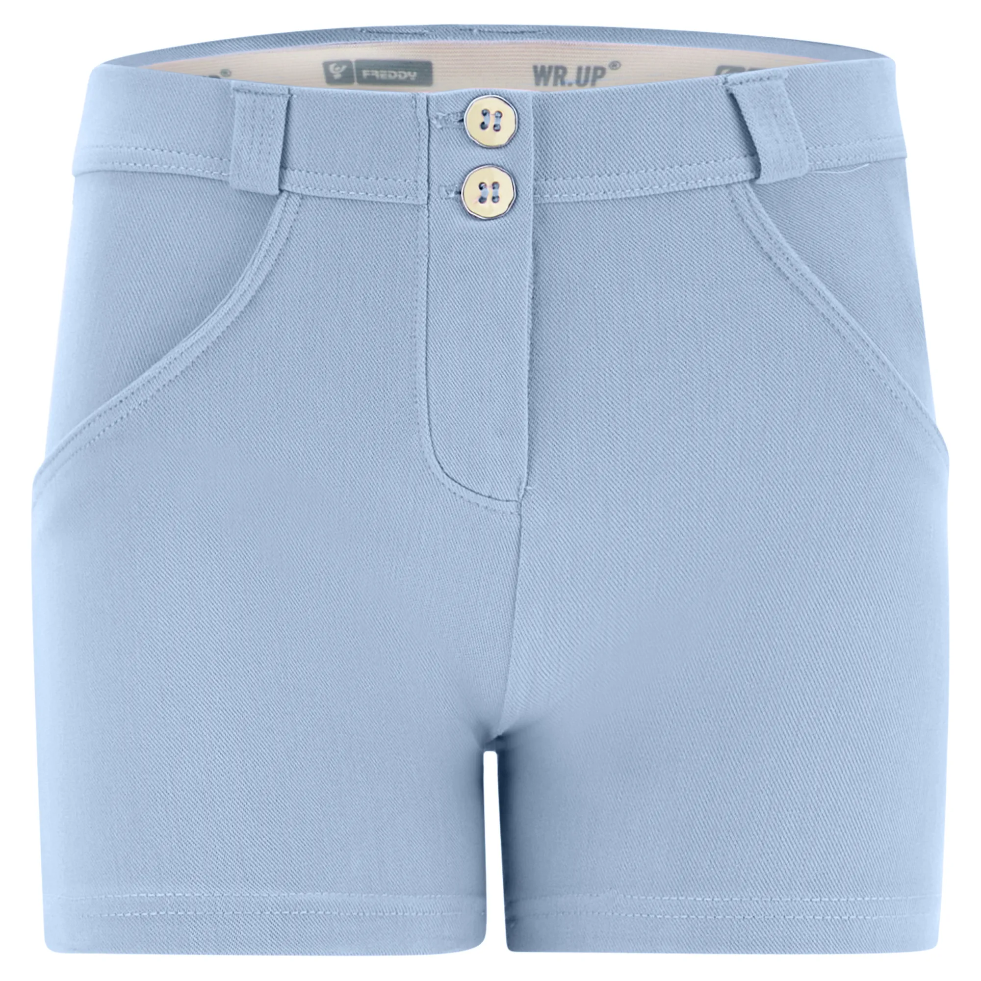 Freddy WR.UP® Drill Damen Push-Up Hose Shorts - Regular Waist - Grau-Blau - C54
