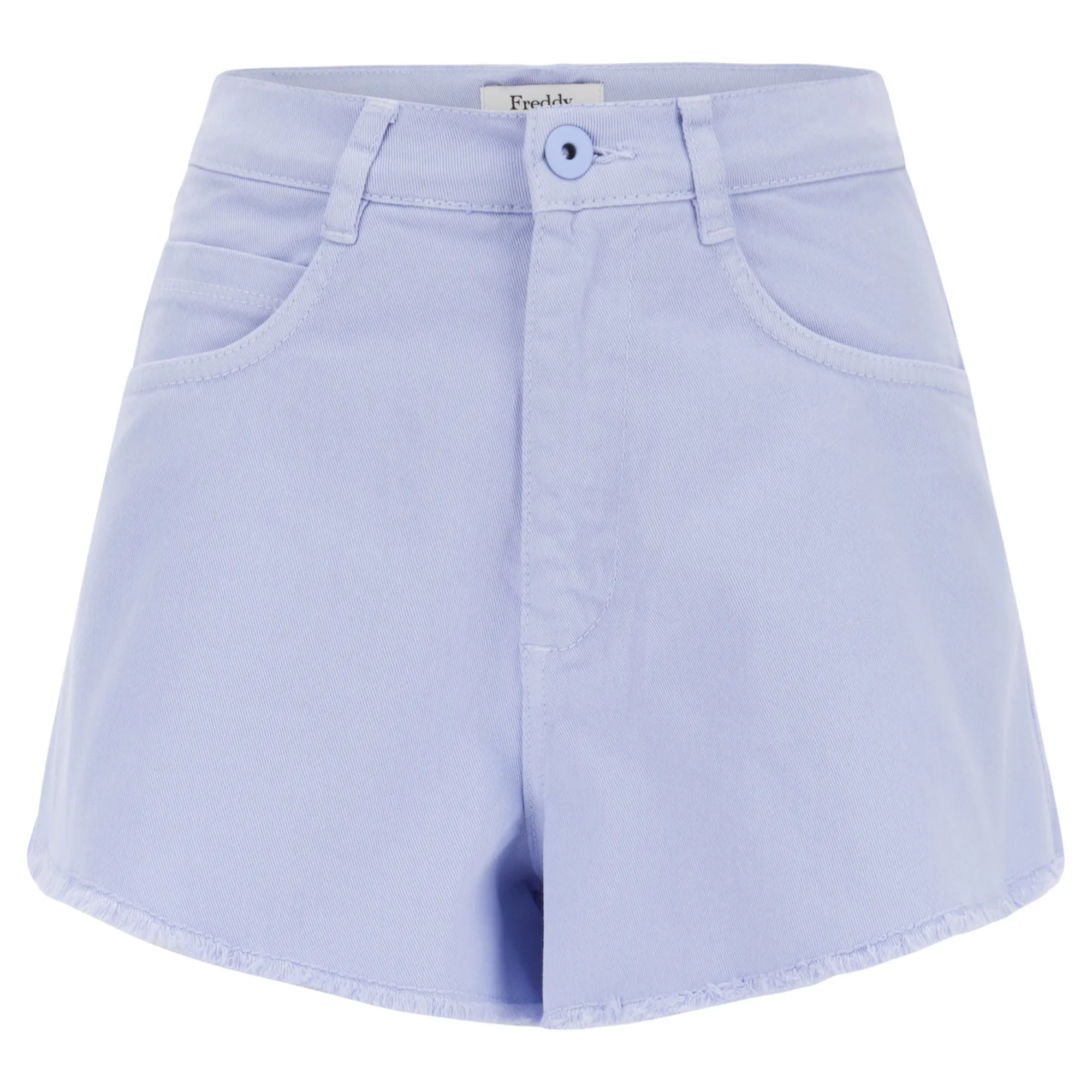 Freddy Damen Shorts - Fransiger Saum - Garment Dyed - Direct Dyed - Blau - C67X