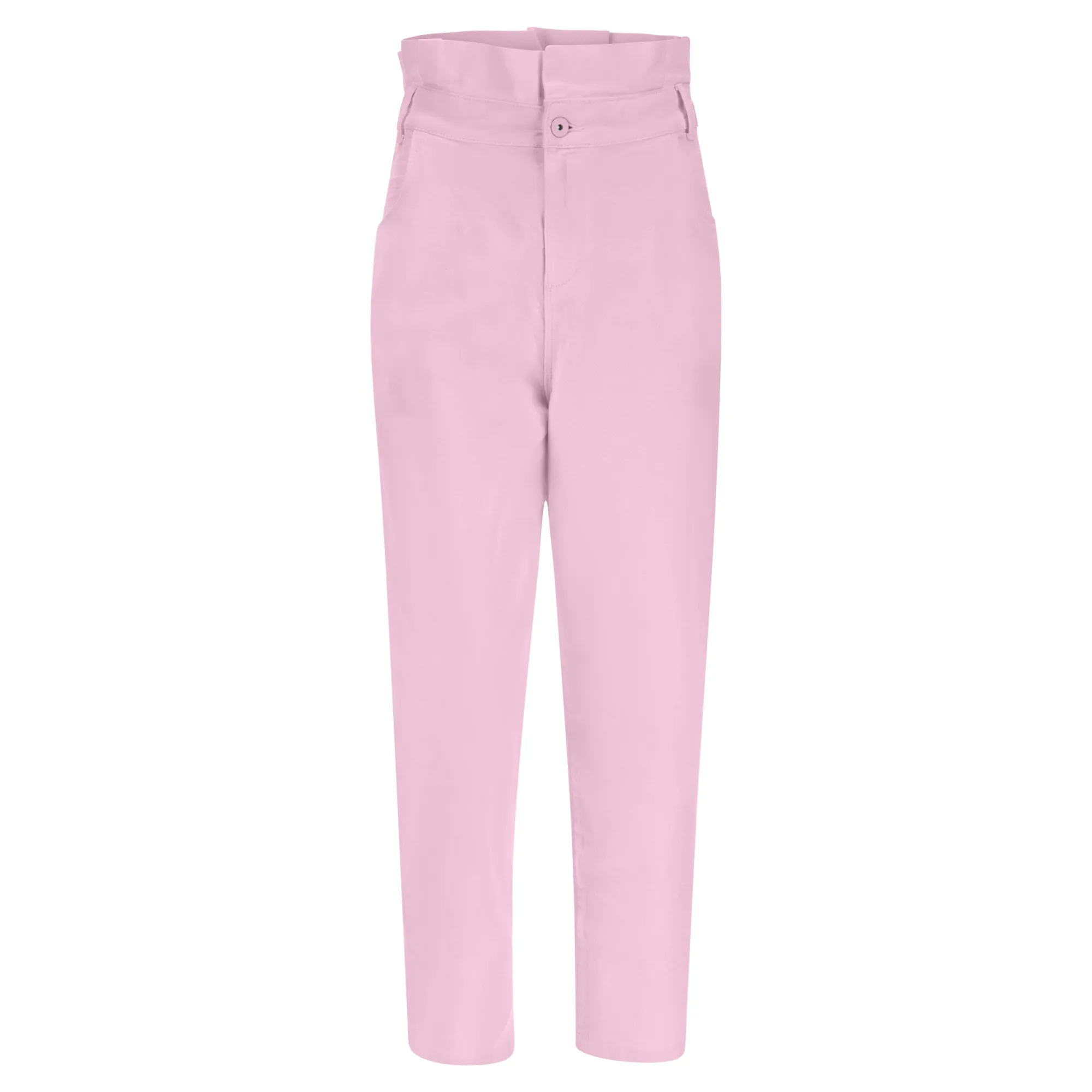 Freddy Damen Carrot Jeans - Geraffter Saum - Garment Dyed  - Direct Dyed - Pink - P89X