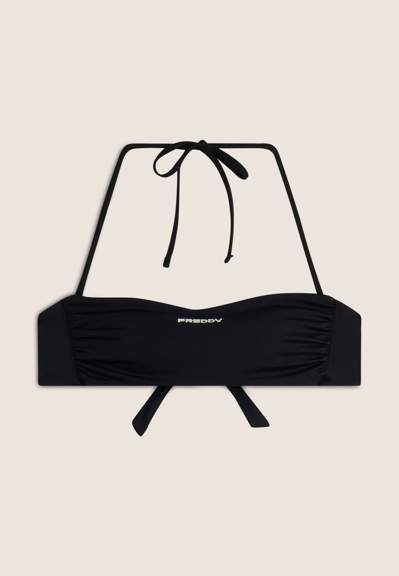 Bandeau-Bikinioberteil mit Freddy Logo - BLACK