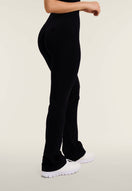 Seamless Sculpting High Waist Flare Leggings - Black - Made in Italy