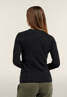 Ribbed long sleeve t-shirt with 50 Years of Movement patch - Black