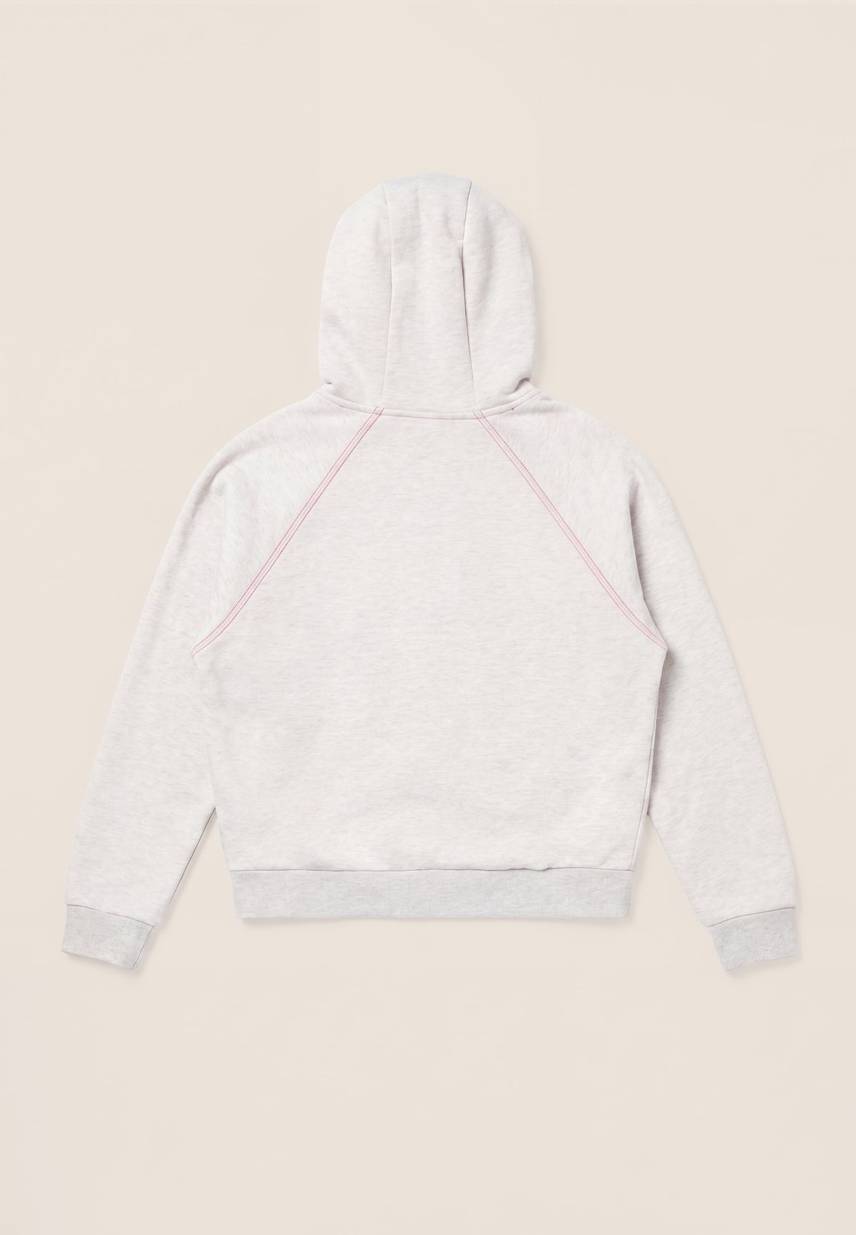 Comfort melange hoodie with neon embroidery - White Melange
