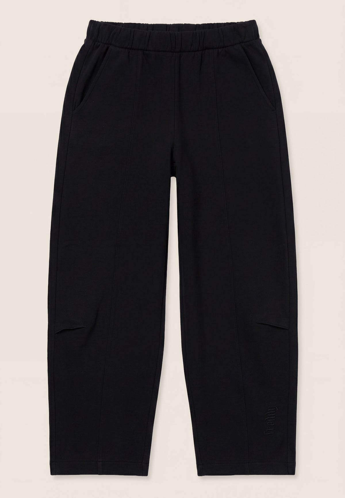 Fleece balloon trousers with faded effect - Black