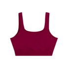 Seamless sporty top with ribbed band under the bust - Raspberry Radiance