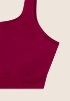 Seamless sporty top with ribbed band under the bust - Raspberry Radiance