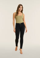 WR.UP Push-Up Regular Waist Skinny Brushed Jersey Pant - Black