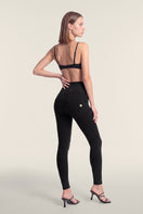 WR.UP Push-Up High Waist Skinny Denim Jeans - Denim Black - Black Seam