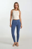 WR.UP Push-Up Super High Waist Skinny Denim Jeans - Denim Light Blue - Blue Seam