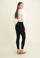WR.UP Push-Up High Waist Skinny 7/8 Pant With Elastic Waist Band Inlay - Black